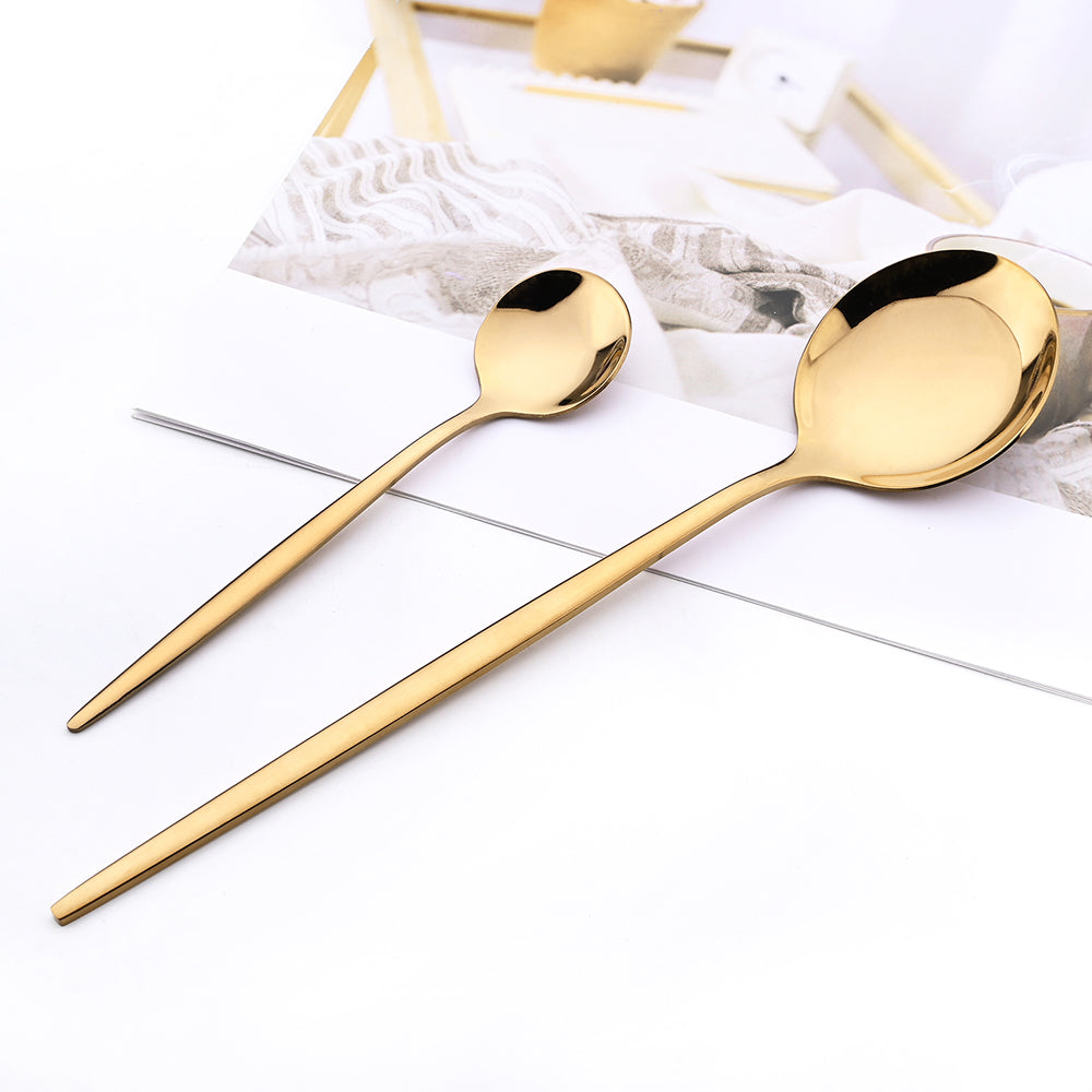 24 Piece Gold Flatware